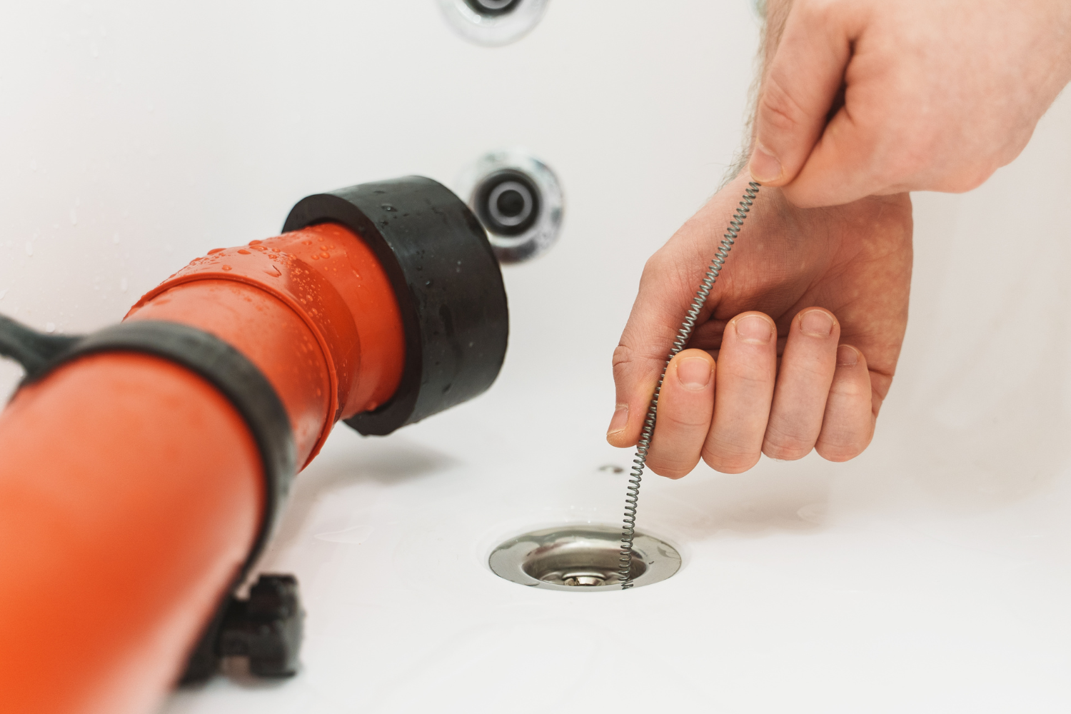 Drain snaking and unclogging services